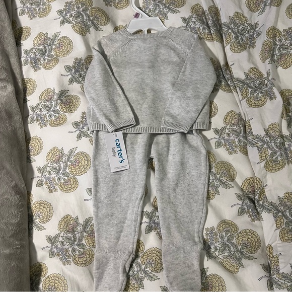 NWT! Carter's Baby 2-Piece Elephant Sweater & Footed Pant Set, Size 9M - Picture 3 of 10